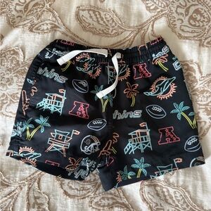 Chubbies toddler size 4T neon print Miami Dolphins
